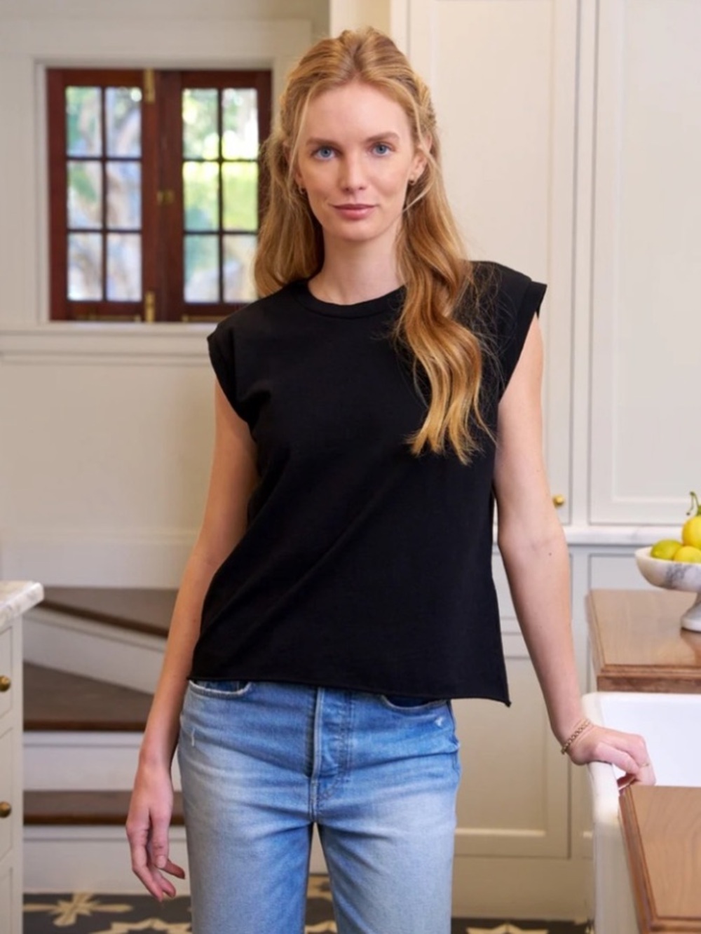 New Frank & Eileen Aiden Vintage Muscle Tee Black Medium